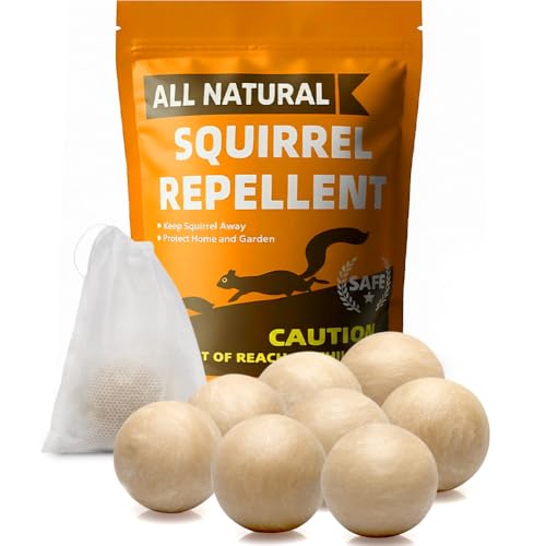 AJOQFKTD Squirrel Repellent Outdoor, Squirrel Deterrent for Garden, Chipmunk Repellent Outdoor,...