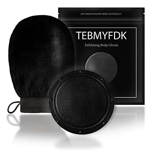 Exfoliating Glove Body Scrubber for Soft Skin - Part of The Best Body Care Kit for Women & Men - Brush Sponge Loofah- Dead Skin Remover for Body -Exfoliator Tool-TEBMYFDK