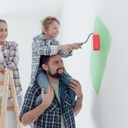 Sporgo Leimroller Holzleim mit Kleberablage: Leimwalze Schnell und Gleichmäßig Auftragen, Kleberoller Farbroller mit Leimpinsel Tablett für Handwerk Kunst Klebeprojekte und Holzbearbeitung