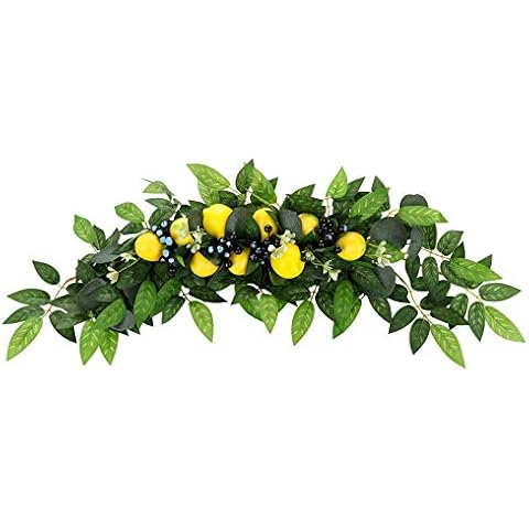 ADSRO Artificial Lemon Flower Swag,29.5 in Rustic Artificial Floral Swag Western Table Flower for Ceremony and Reception Backdrop Decoration Cover