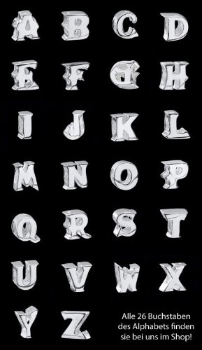 MATERIA 925 Argento Ciondolo Lettera L - European