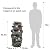 chillscreamni 6-Tier Rockery Outdoor Fountain - 40.5”High Outdoor Waterfall Fountain with Lights for Home&Office Decor, Stacked Rock Cascading Relaxation Garden Features Outdoor for Patio, Yard, Deck
