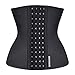 Burvogue Waist Trainer Corset for Women-Sport Latex Cincher Underbust Shapewear Black