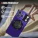IYTRRYH for iPhone 17 Pro Max Case Compatible with MagSafe Wireless Charging Magnetic,with 2 Screen Protectors,Built-in Kickstand Ring,Military Grade Drop Shockproof Phone Heavy Duty Protection Purple