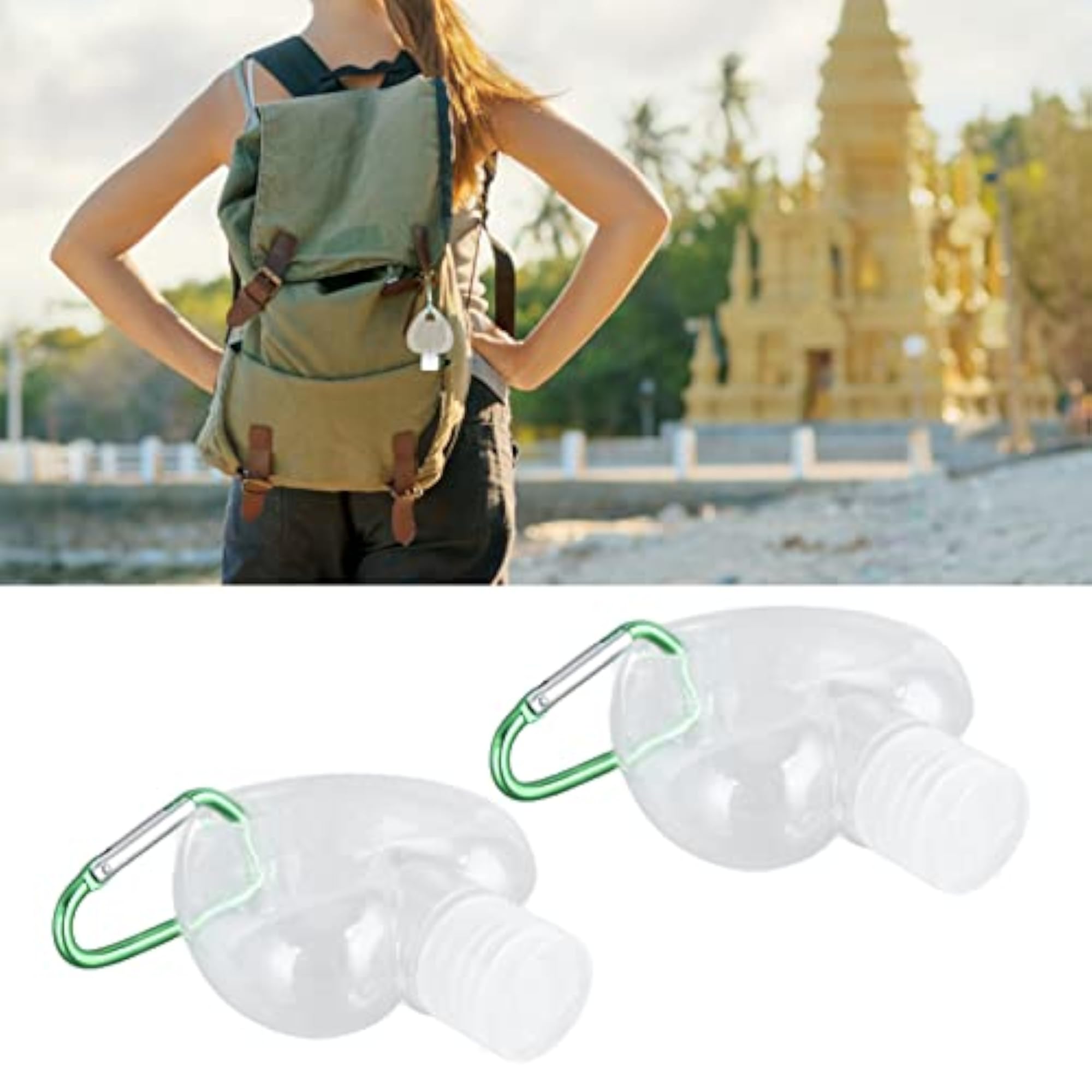 Travel Container, Refillable Flip Cap Transparent Leakproof Bottle