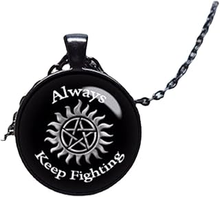 Always keep fighting Supernatural necklace anti possession Dean Winchester Necklace sam and dean necklace supernatural fan superwholock fan