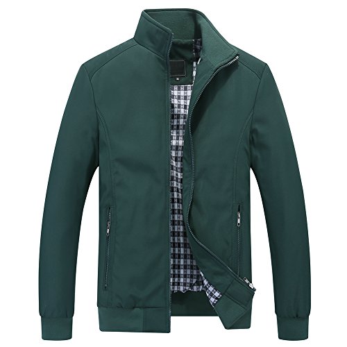 Image of YFFUSHI Mens Casual Jacket Lightweight Outdoor Zipper Softshell Windbreaker Jacket
