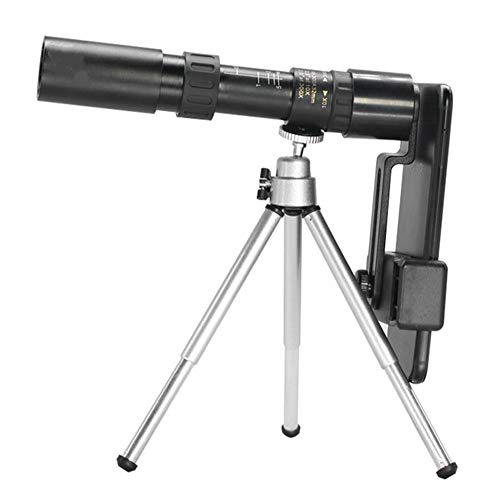 Fdrirect Telescópios monoculares com tripé, 4K 10-300X25mm Super Telephoto Zoom Telescópio monocular