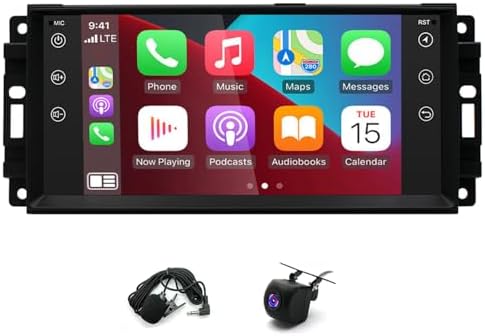 2+64G Android 13 Car Stereo Radio for Dodge Charger 2008-2010 with Wireless CarPlay Android Auto 7 Inch HD Touchscreen with WiFi GPS Navi Bluetooth SWC FM/RDS Radio Mirror Link Backup Camera