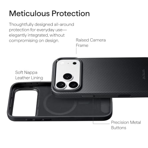 Image of pitaka for iPhone Pro Max Case 6.9 inch, Refined Protection, Black /Grey