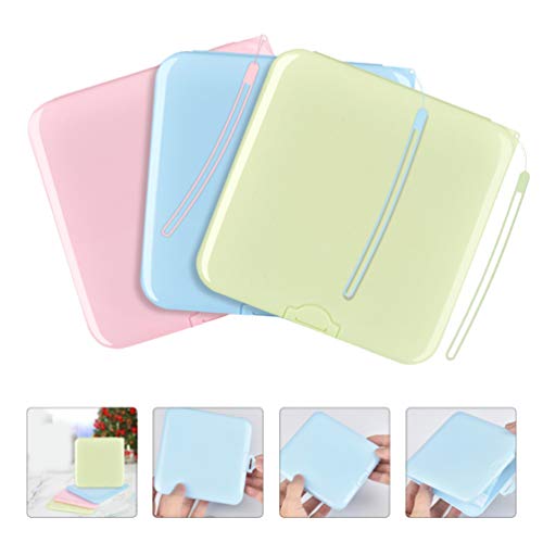 Hemoton 3 Caixas de Armazenamento Com Tampa Ã  Prova de Poeira E Recipientes de Encaixe Plano Com Co