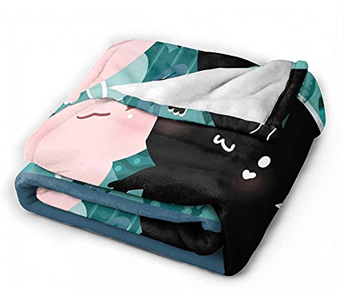 zoke Axolotl Flannel Blanket,Throw Soft Warm Fluffy Plush,Lightweight Microfiber for Bed Couch Chair Living Room (Cute Axolotl - Image 2