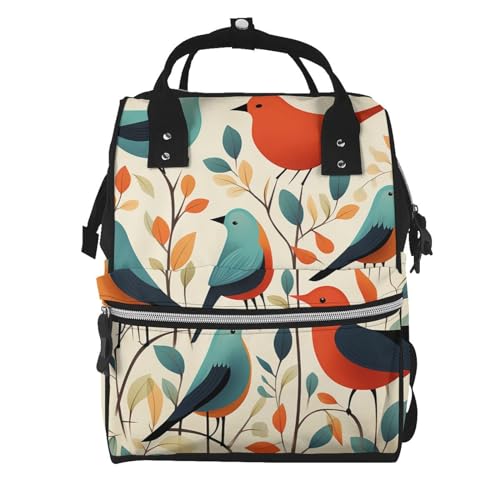 Sac à dos pour maman avec oiseaux idéal pour les balades au parc