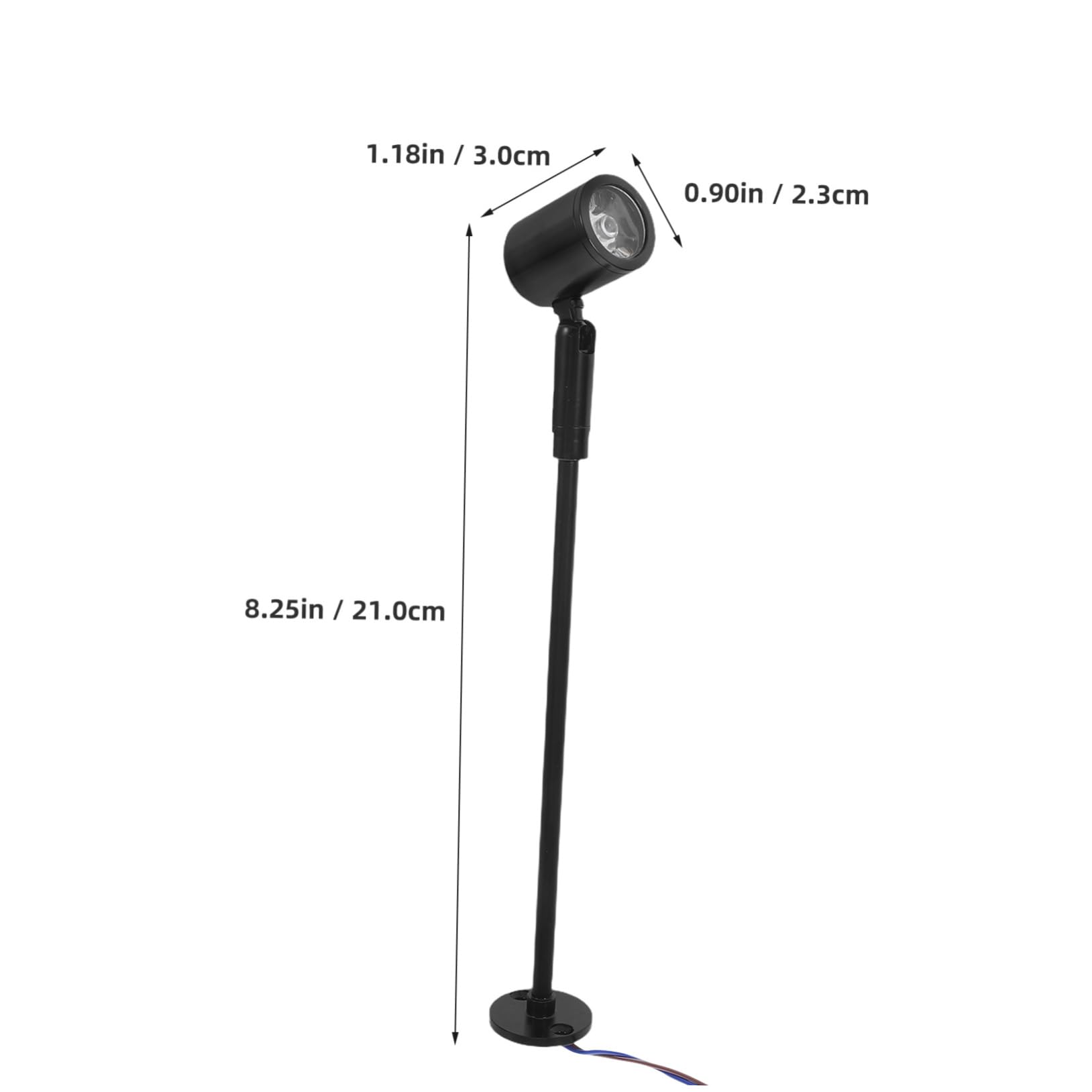 Yardenfun Adjustable Mini Standing Led Spotlight Showcase Lights for Jewelry Display Indoor Use