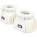 Roma Fleece Trim Rubber Bell Boots - Size:Cob Color:White