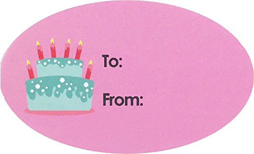Birthday Gift Tag Stickers 1 1/2 X 2 1/2 Inch 100 Adhesive Labels #TOP3