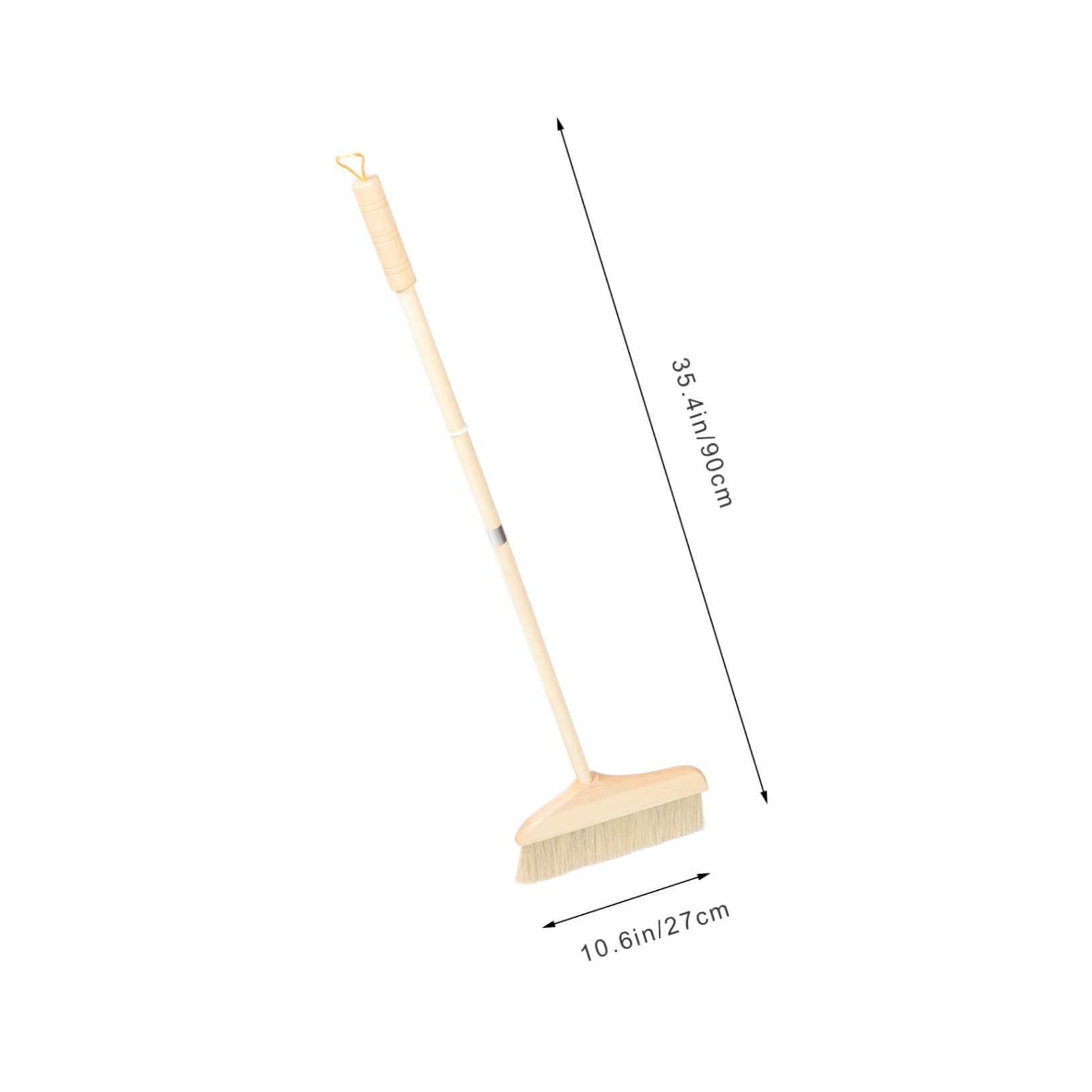 HAPINARY Bristle Broom for Hardwood Floors Detachable Indoor Broom Stick Folding Design