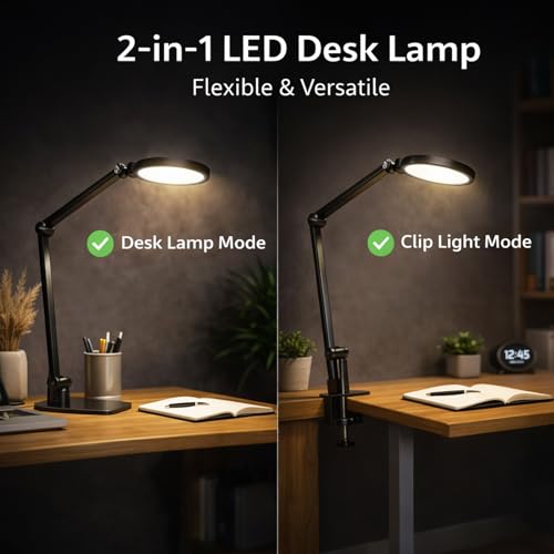 NS LED Desk Lamp 2 Pack, LED Desk Light for Home Office & Video Calls, Adjustable 3000K-6500K Office Lamp with Remote Control, Timer, Memory, CRI95+, Dimmable Desktop Lamp - image 3
