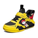 RIMIWA Big Boys Girls Shoes Tennis Running Walking Athletic Lightweight Breathable Non-Slip Sports Sneakers for Big_Kids Yellow M Size 1 US