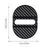Car Door Latch Lock Trim Cover | Noise Reducing Protective Cover,4 Latch Lock Trim Cover, Carbon Fiber Car Door Decoration, Shock Absorbing Door Lock Protector #5