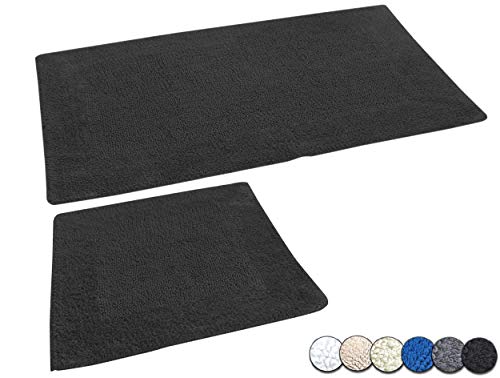 Casalanas | Modell Fontechiari | doppelseitiges Badteppich Set | Badvorleger | Badematte aus 100%...