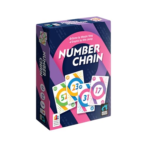 Image of Arcane Wonders Number Chain Card Game | Ages 10+ | 2-4 Players | Fast-Paced Number Chaining Strategy Game with Wild Cards, Pivot & Relay Modes | Competitive Family Game