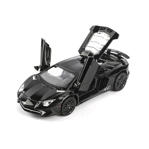 Modelo de carro coleccionable Aventador negro 1:32 miniatura 1