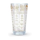 Genuine Fred Fred GOOD MEASURE Cocktail Recipe Glass, Whiskey