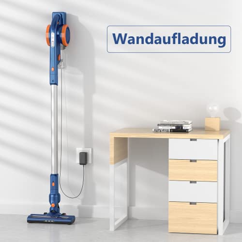 ORFELD Aspirateur sans fil 6 en 1, autonomie jusqu'à 50 minutes, brosse électrique LED, support mural, aspirateur sans fil ultra léger pour sols durs, tapis, poils d'animaux - Image 6