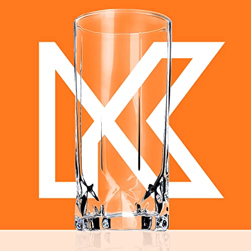 KADAX Bicchieri Trasparenti da Cocktail in Vetro, Bicchieri Highball con Profilo Alto per Long Drink, Mojito e Acqua, Tumbler Moderni (Set di 6, 325 ml) - immagine 6