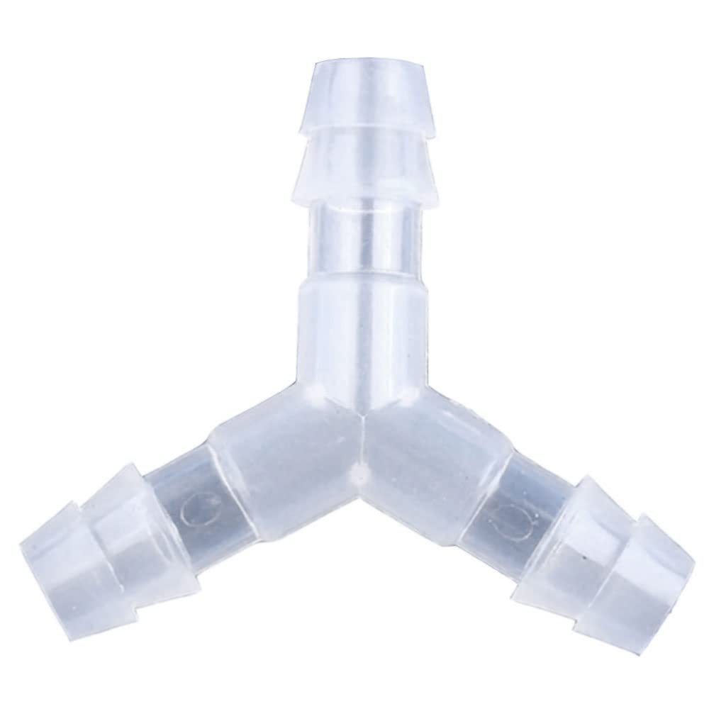 bzcemind 5Pcs Food Grade Plastic 120° Y-Type Tee Connector Aquarium Tank Air Pump Liquid Gas Diverter Water Pagoda Hose Joint,8mm
