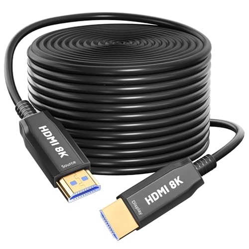 5M 8k HDMI Fiber 2.1 Cable Ultra HD 48Gbps High Speed 8K60 4K120 144Hz RTX 3080 eARC HDR10 4:4 HDCP 2.2.3 Dolby compatible con Fire TV/Oku TV/PS5/Xbox Serie X/Samsung/Sony/LG