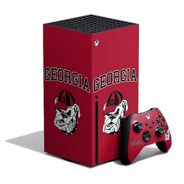 Skinit Decal Gaming Skin Compatible with Xbox Series X Bundle - Officially Licensed University of Georgia Bulldogs Logo Design