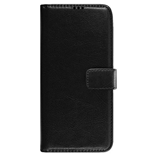Image of Flip Cover Compatible with Samsung Galaxy M12 / F12 / A12 | Premium Leather Finish | Inbuilt Pockets & Stand | Flip Cover Back Case for Samsung Galaxy M12 / F12 / A12 (Black)