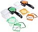 Genius Nicer Dicer Quick - Utensilio para Cortar Alimentos (7 Piezas, Acero Inoxidable, plástico), Color Verde y Naranja