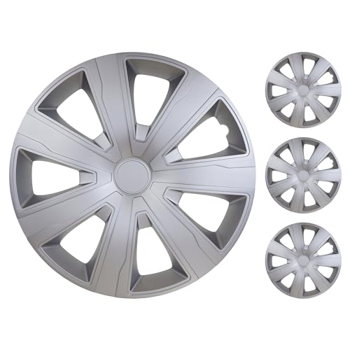 M MOTOS Set di 4 Copricerchi 14 pollici - Eliminate i graffi con questi copriruota flessibili e leggeri da 14 pollici. Facili da installare, non richiedono attrezzi e proteggono dallo sbiadimento!