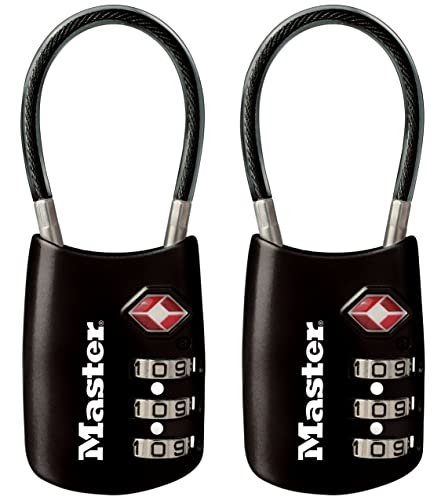 Master Lock TSA Luggage Padlock 4688T, 2 Pack