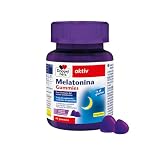 Doppelherz Melatonina Gummies 1 mg – Con vitamina B6 ed estratto di camomilla – Aiuta a ridurre il tempo di addormentamento – Gusto lampone, vegani e senza zucchero – 40 gummies