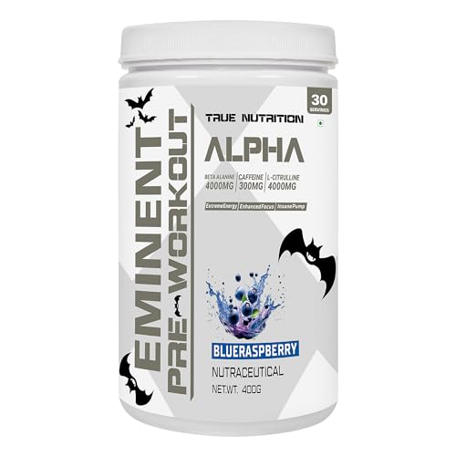 Image of True Nutrition - Alpha Pre-Workout (400g, 30 Servings) | Blueraspberry | Beta Alanine | Caffeine | L-Citrulline | Beet Root Extract | Velvet Bean Extract | Insane Pump | Extreme Energy | Enhanced Focus