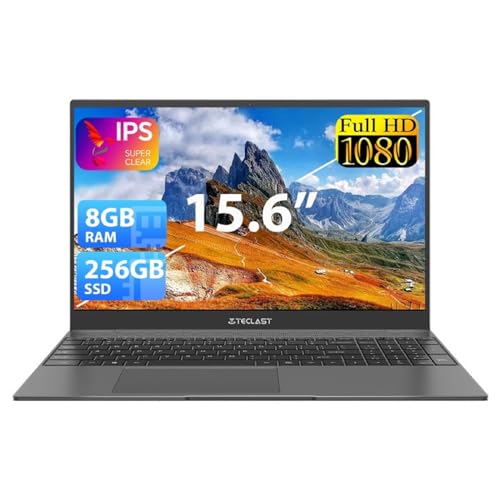 TECLAST F16plus 15,6' Ordenador Portatiles 8GB RAM 256GB SSD Celeron N4120,hasta 2.6 GHz,PC Portátil con WiFi de Doble Banda,1920x1080,5000mAh,BT4.2,Soporta Memoria extendida,Teclado retroiluminado