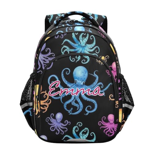 Sac à dos personnalisé pour enfants fille cadeau anniversaire original pieuvre