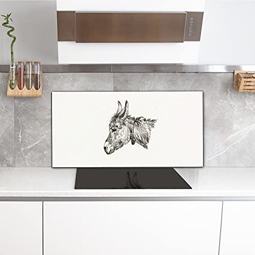 Crédence de cuisine murale 120x60cm adhésive verre trempé