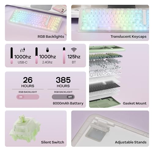 Image of KiiBoom Phantom98 Lite 96% Wireless Mechanical Gaming Keyboard, VIA Custom