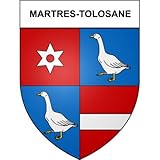 martres tolosane hotel  Martres-Tolosane 31 ville Stickers blason autocollant adhésif - Taille : 4 cm