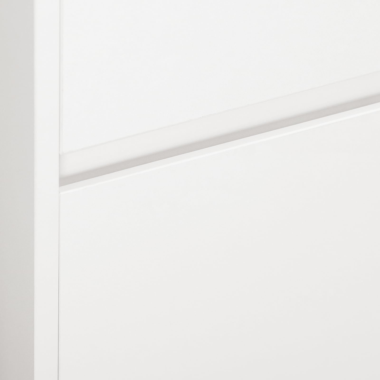SoBuy Caisson Bureau Mobile, Petit Meuble à Dossier sur roulettes, Meuble de Rangement Mobile, Rangement Document 2 tiroirs, 4 roulettes, Blanc, L40 x P40 x H54 cm, FBT121-W