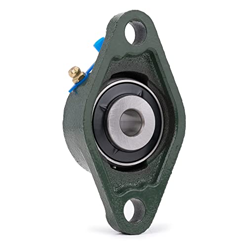 Image of XIKE 2 Pcs UCFL201-8 Bore 1 /2 inch Pillow Block Flange Mounted Ball Bearings. | Solid Cast Iron Base and Self Aligning Chrome Steel Sealed Bearings