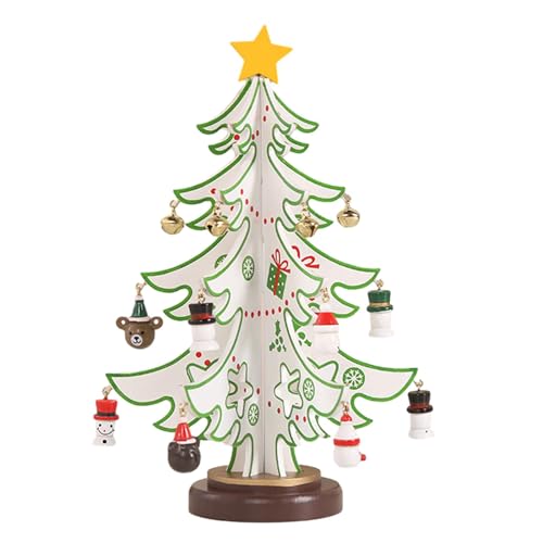 Sapin de Noël en bois de table avec ornements miniatures kit bricolage enfant