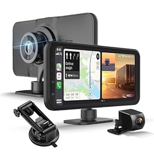 RoadMate CPDuo Wireless Multimedia Receiver with CarPlay, Android Auto, and Dual Dash Cam – 6.25” HD Touch Screen, 4K UHD Front & Full HD Rear Camera, Stream Media, Easy Installation