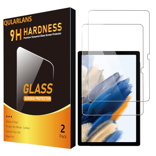 Qularlans 2 Pack Screen Protector for Samsung Galaxy Tab A8 (10.5-Inch SM-X200/X205/X207 2022) Anti-Scratch 9H Hardness Tempered Glass Film