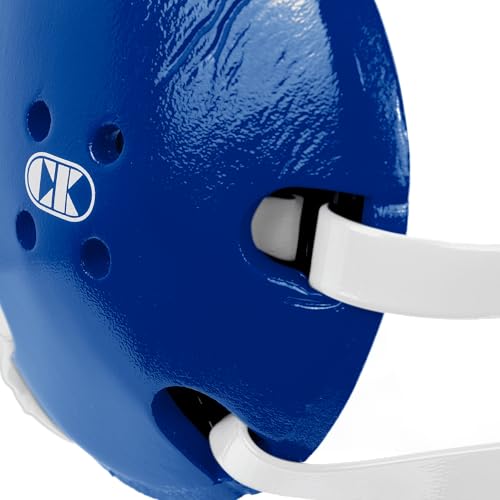 Casque de sport Cliff Keen E58 de lutte bleu ajustable unisexe